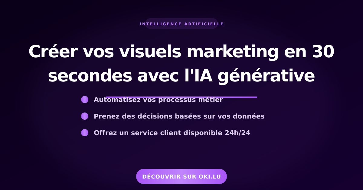 Créer vos visuels marketing en 30 secondes avec l'IA générative