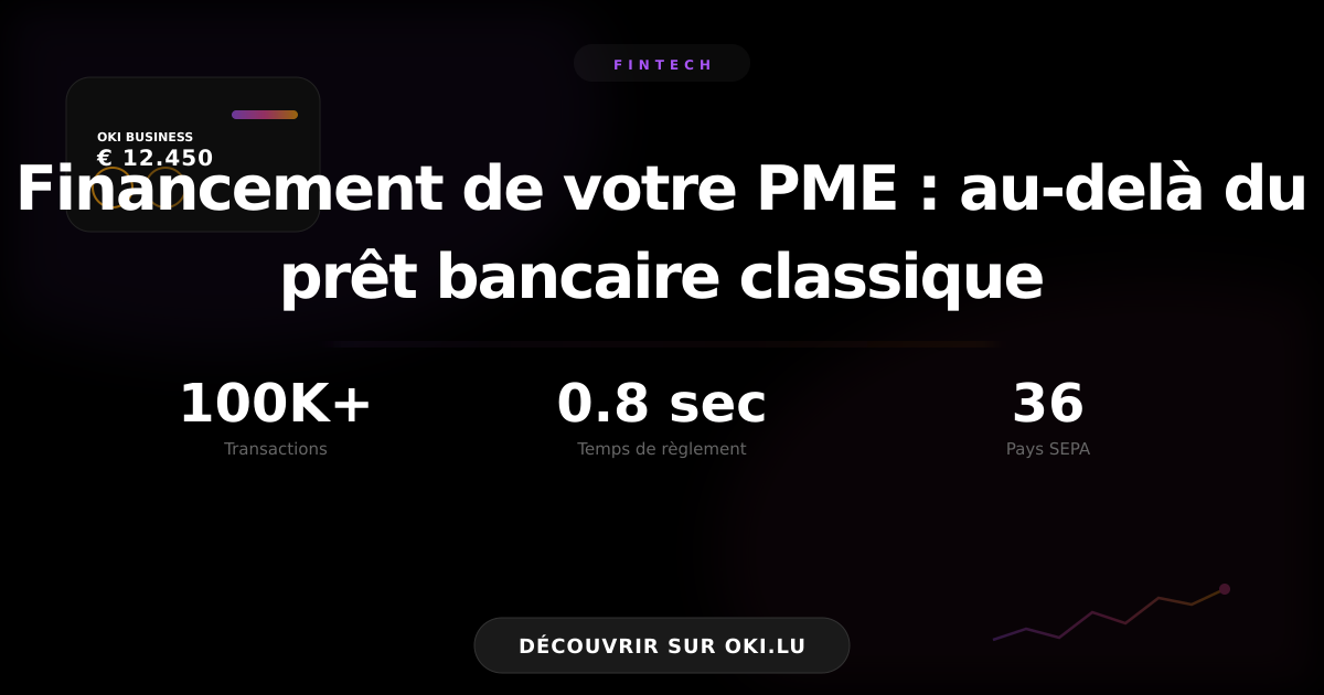 Financement de votre PME : au-delà du prêt bancaire classique