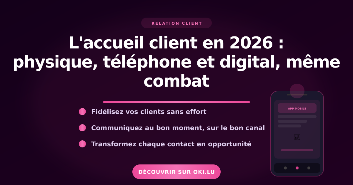 L'accueil client en 2026 : physique, téléphone et digital, même combat